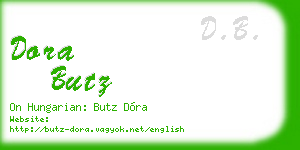 dora butz business card